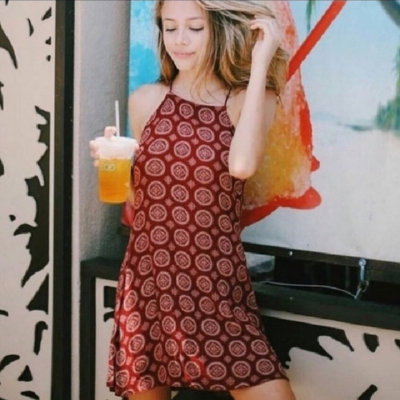 Brandy Melville Dresses & Skirts - BRANDY MELVILLE Red Abigail Mini Dress One Size
